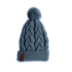 Knitted Handmade Blue Hat -OCEAN