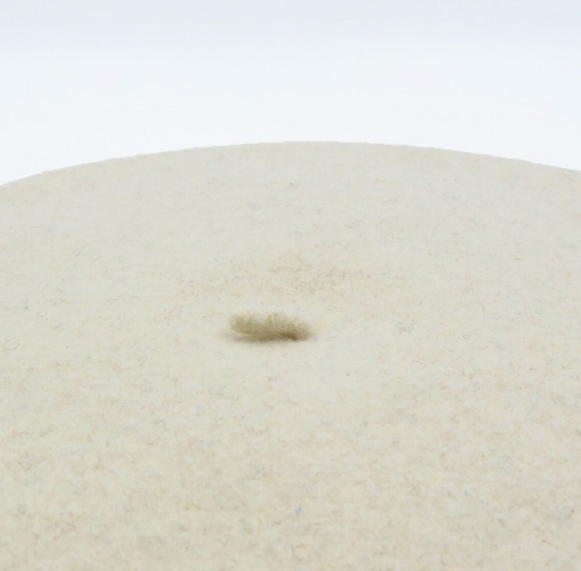 French Style Wool Beret -Ecru
