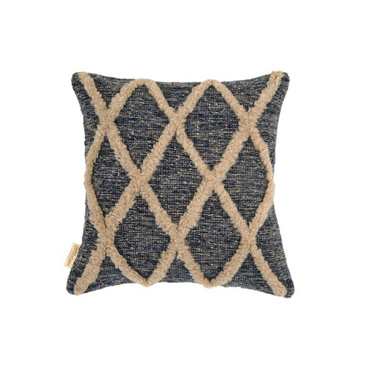 Wool Cushion Cover-INDIGO