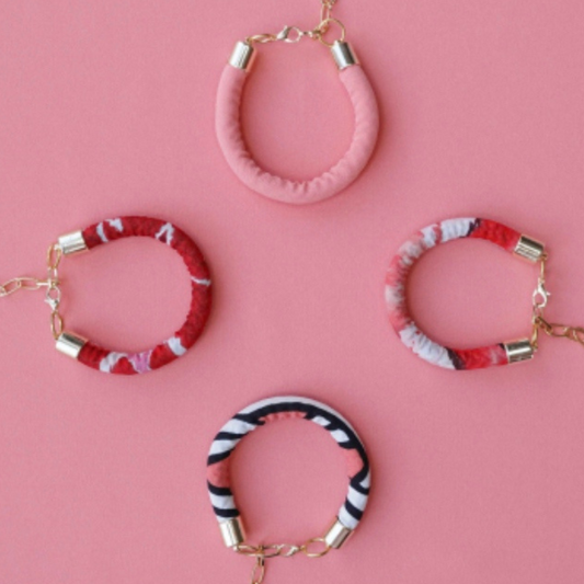 Fabric Design Bracelet Set -SHINE