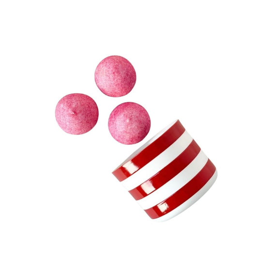 Red Striped Porcelain Cup-CANDY CANE