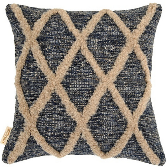 Wool Cushion Cover-INDIGO