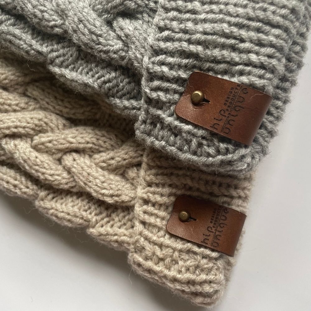 Knitted Handmade Grey Hat-PAUL