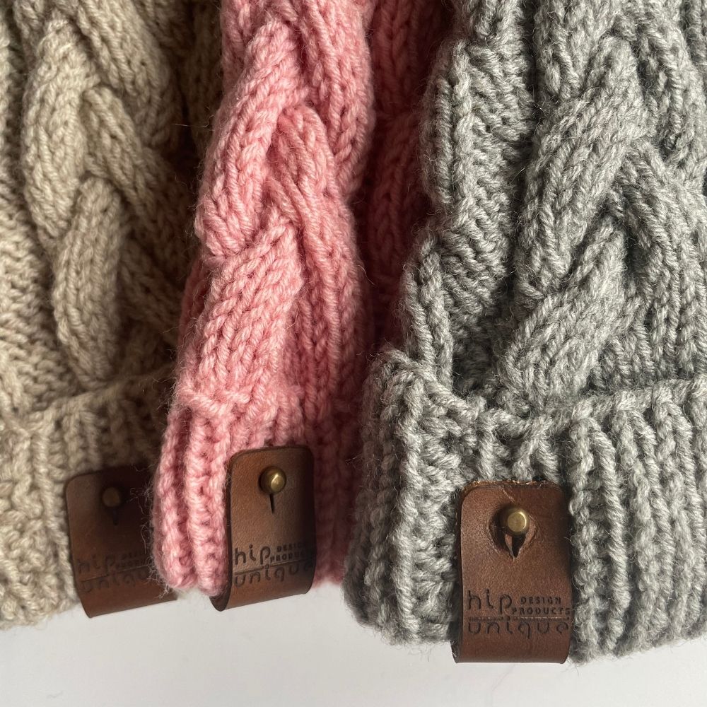 Knitted Handmade Pink Hat -GISELLE