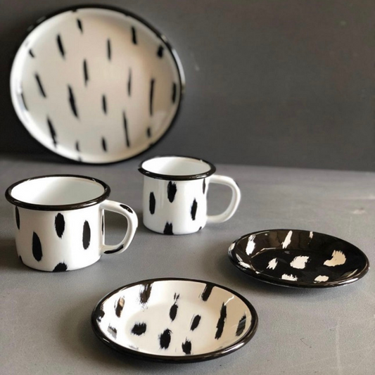 Enamel Stripe Plate-LIVA