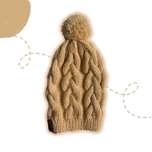 Knitted Handmade Yellow Hat-SARAH