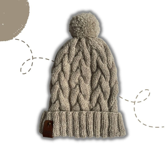 Knitted Handmade Mink Hat-ORLA