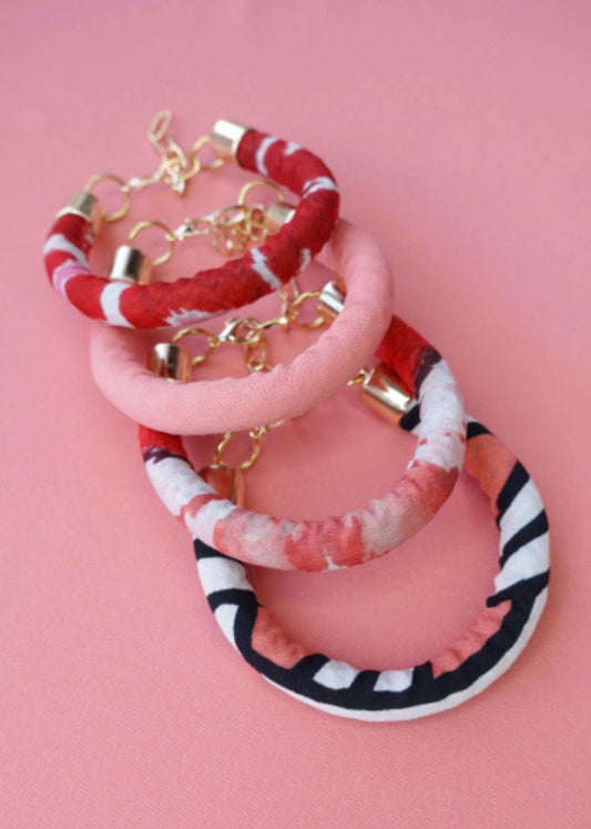 Fabric Design Bracelet Set -SHINE