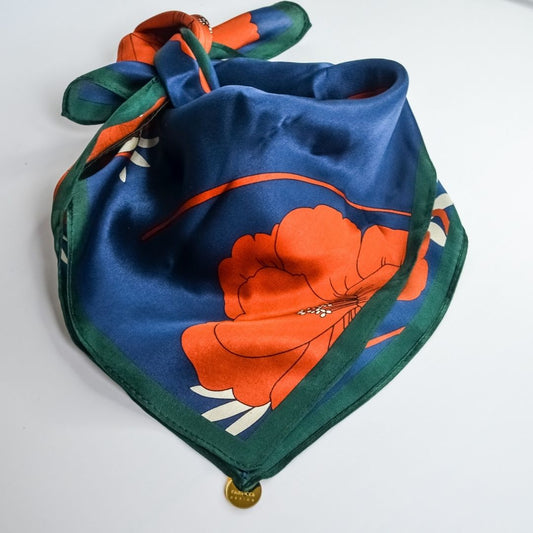 Floral Print Silk Scarf-DIES