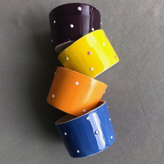 Polka Dot Glossy Ceramic Cup