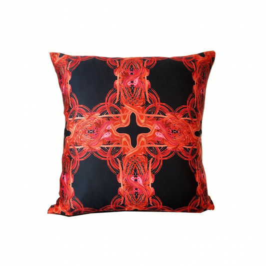 Printed Throw Pillow-CORAL X