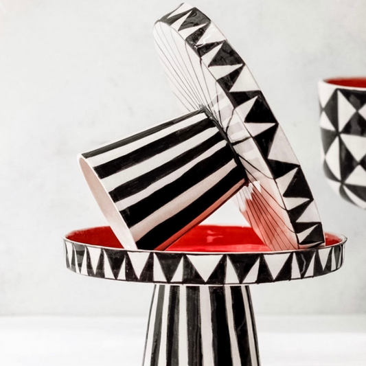 Ceramic Unique Service Stand-PYRGI