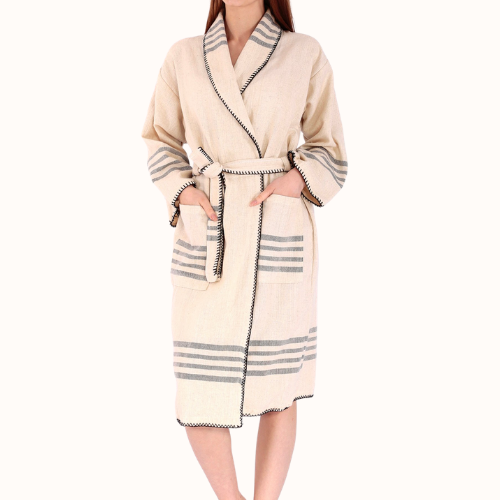 Stone Printed Dressing Gown-BUDDHA