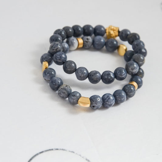 Blue Coral Elastic Bracelet-BONBON