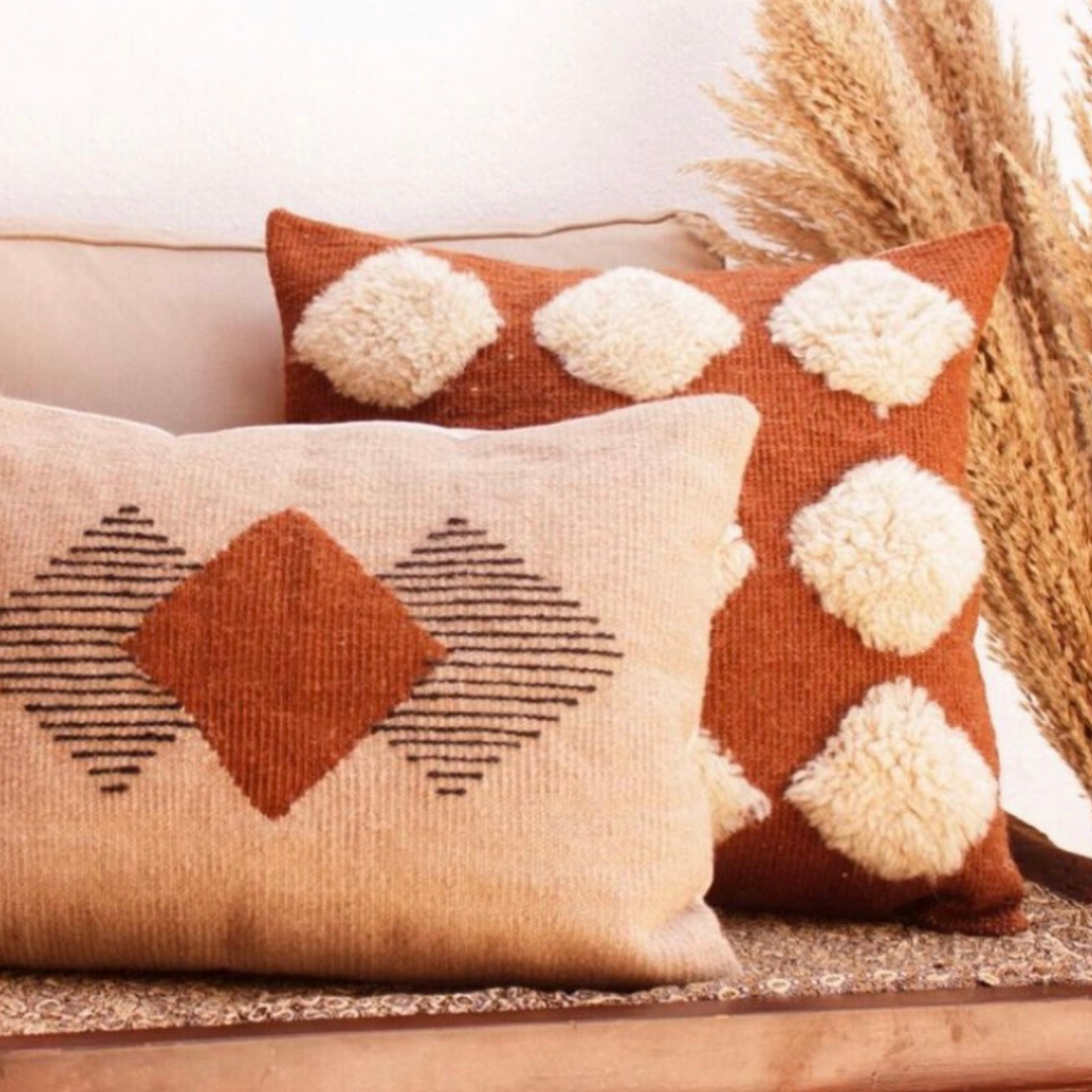 Wool Cushion Cover-LEAF