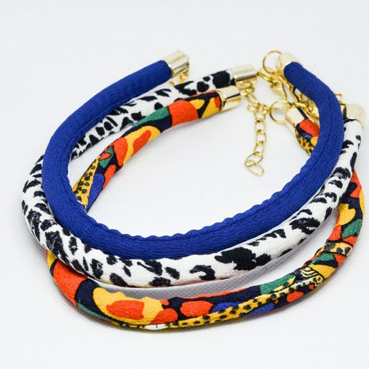 White Headwrap and Neacklace Set