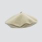 French Style Wool Beret -Ecru