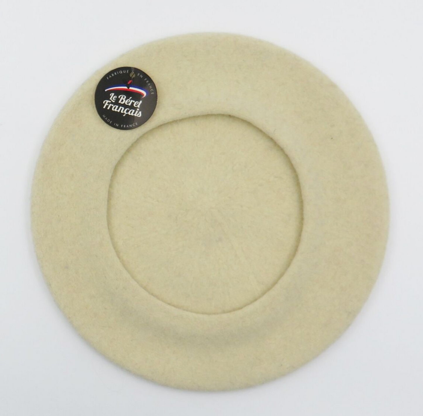 French Style Wool Beret -Ecru