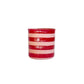CANDY CANE  Pink Red Striped Porcelain Cup