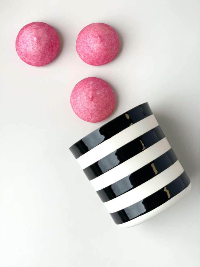 CANDY CANE Black Striped Porcelain Cup