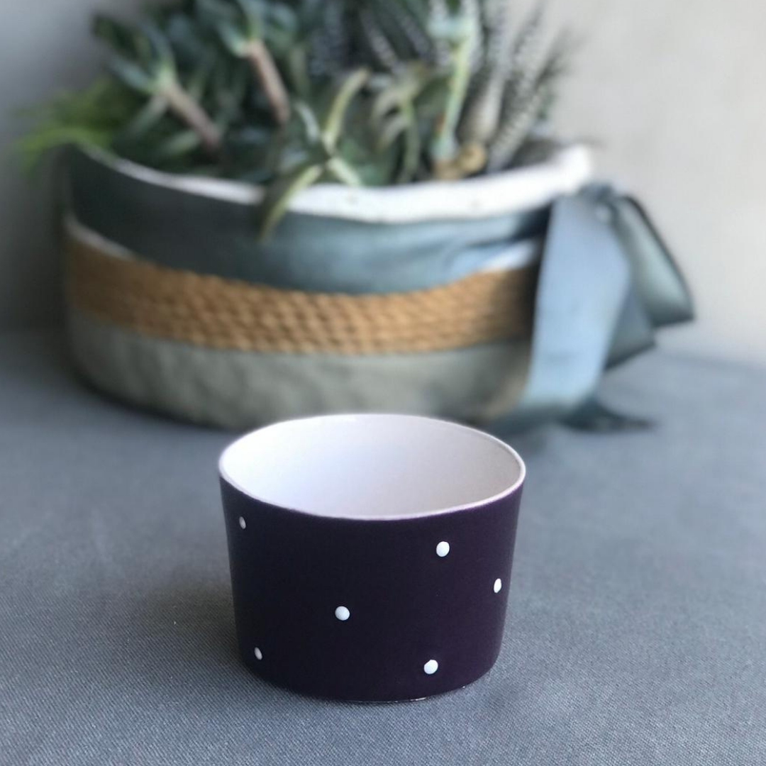 Polka Dot Glossy Ceramic Cup