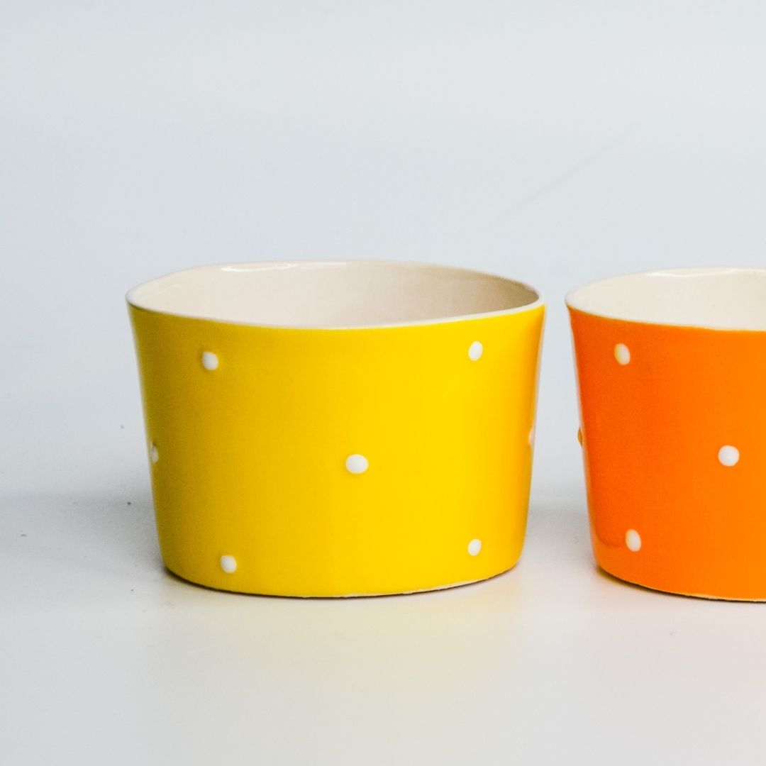 Polka Dot Glossy Ceramic Cup