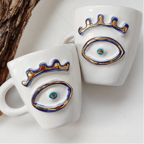 EVIL EYE Small Ceramic Cup